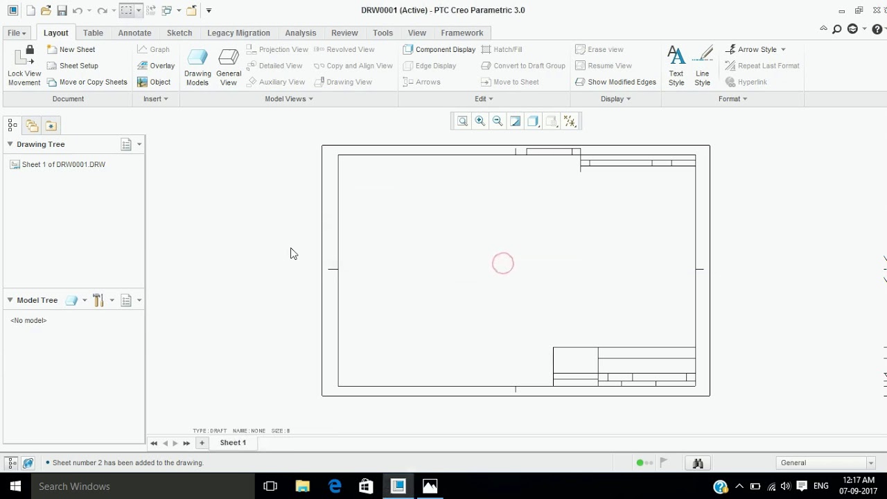 how to learn Creo software 3.0 "introduction of Drafting tools" in