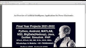 An Overview of Artificial Intelligence Applications for Power Electronics