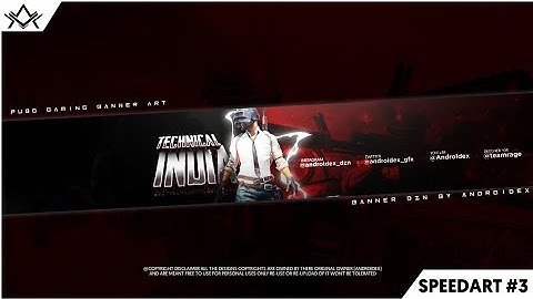 PUBG GAMING BANNER SPEEDART//HOW TO MAKE A PUBG BANNER ON ANDROID (PS TOUCH)//PUBG BANNER//ANDROIDEX