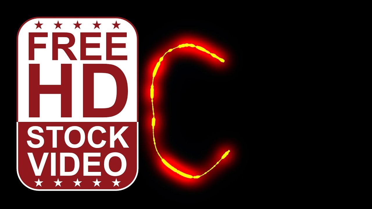 free hd video backgrounds animated letter c with glowing effect letter c video