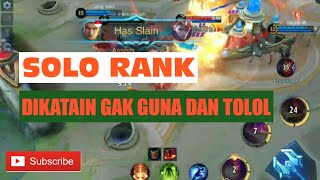 Solo Rank Dikatain Gg, Valir Support Yang Baik