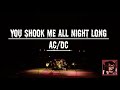 Subtitulada al español You Shook Me All Night Long- AC/DC