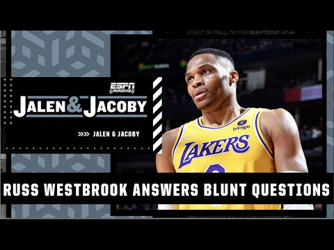 ESPN Russell Westbrook answers blunt questions at Lakers practice Jalen & Jacoby