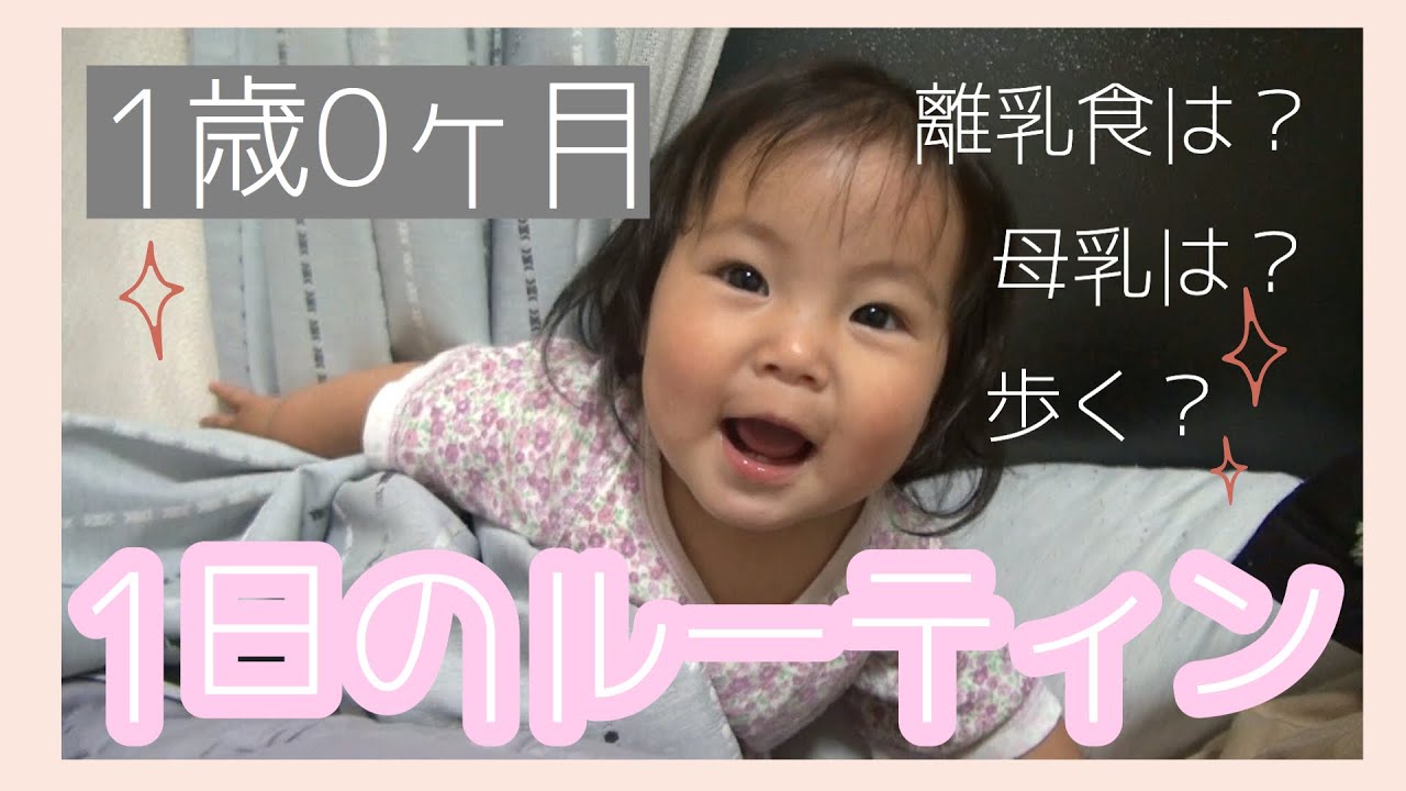 1歳0ヶ月の1日に密着 生後12ヶ月 歩く 話す 離乳食や母乳は 1日のルーティン Youtube