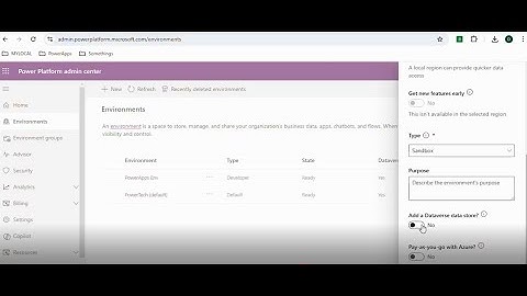 Add / Enable Dataverse in Power Platform Environment