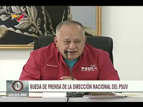 Diosdado Cabello en la rueda de prensa semanal del PSUV, 27 de junio de 2022