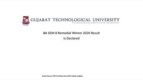 GTU Winter 2020 BA SEM 8 Remedial