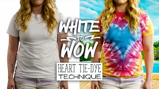 White to Wow: Heart Tie Dye Technique
