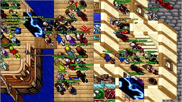 Tibia - EO and his Team Killing Enemies (Amera 2008 8.10)