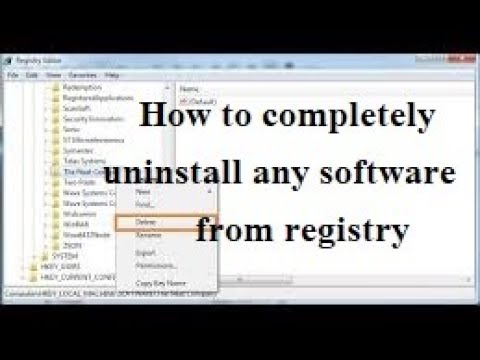 ลบ registry  2022 Update  How to completely uninstall any software from registry