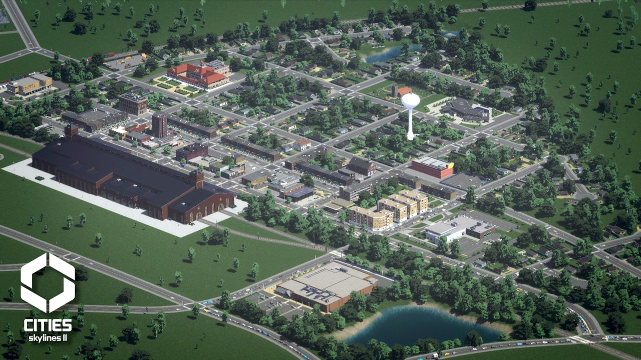 I built a small town in Cities Skylines 2!