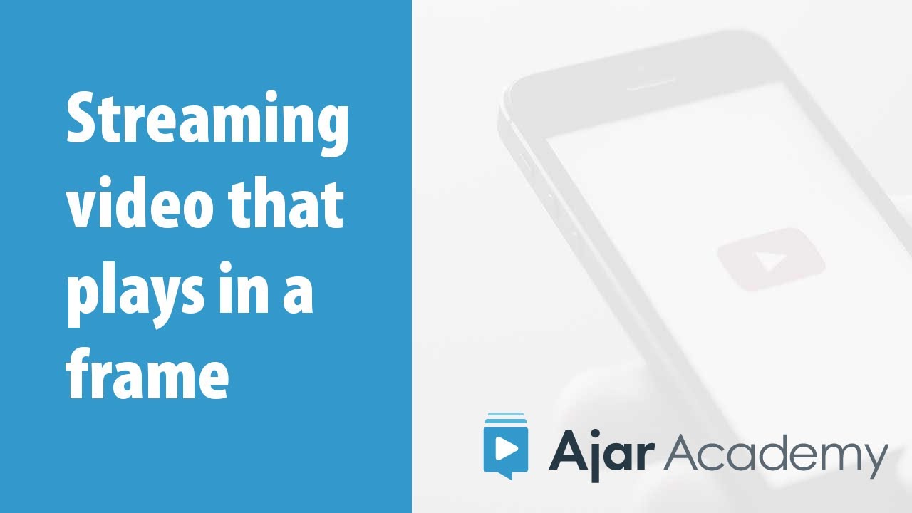 How to make streaming video play in a frame - InDesign + in5 - YouTube