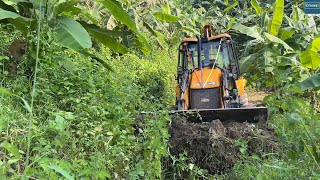 The Work Bulldozer and Excavator Performed with JCB Backhoe on this Beautiful Hilltop Road