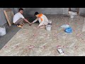 Building and Install Imitation Stone Ceramic Tiles Big Size For Living Room Floor