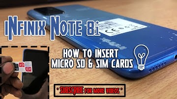 Infinix Note 8i - How to insert micro SD and SIM Cards #infinixnote8i #howto