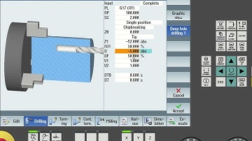 Deep Hole Drilling | Chip Breaking Strategy | Turning | Siemens Controller
