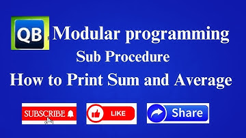 QBASIC Tutorial to Print Sum and Average of two Numbers using SUB-----END SUB Statement