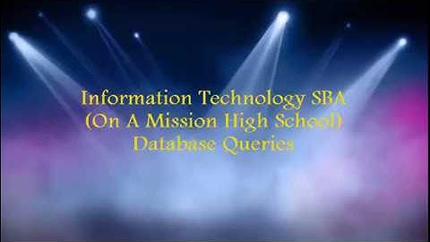 Info Tech SBA - OMHS
