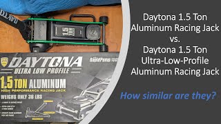 Daytona 1.5 Ton Aluminum Jack Comparison - Racing vs. Ultra-low Racing (58811 vs 58206)