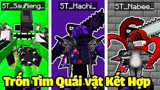 HACHI THỬ THÁCH HACK TRỐN TÌM QUÁI VẬT KẾT HỢP TRONG MINECRAFT*HACHI HACK QUÁI VẬT KẾT HỢP*