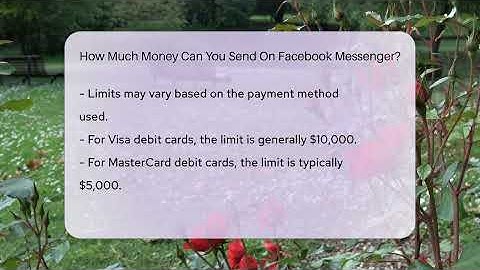 How Much Money Can You Send On Facebook Messenger? - Everyday-Networking