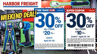 Harbor Freight 30% Off $20 & Under (ITC) | April 24-26 Weekend Sale #harborfreight #harbro