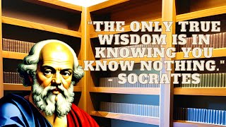 The only true wisdom is in knowing you know nothing - Socrates , learning lesson of man