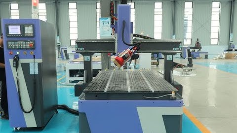 AccTek cnc router for 10pcs Carousel tool changer ATC functions show