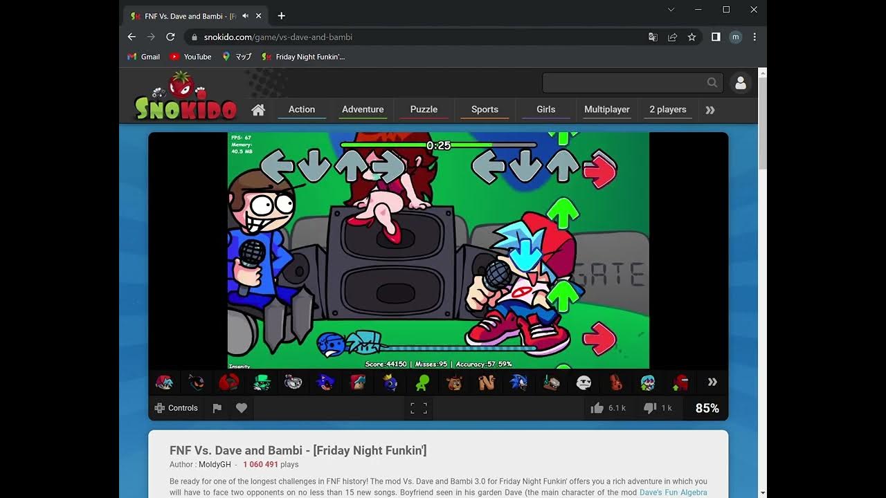 Fnf vs dave and bambi friday night funkin play free online games