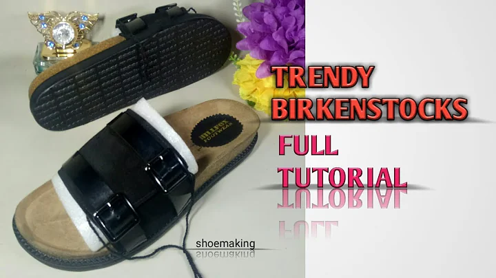How to make Birkenstocks double buckle trendy leather slide #shoemaking #beginners