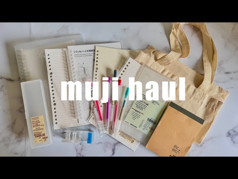 MUJI HAUL 📓stationery, binder for journal, and back to school stuffs ✏️🏫 ASMR