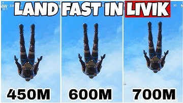 How to Land Fast in Livik | Bgmi Livik fast landing 