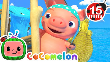 15 MIN LOOP Three Little Pigs (Pirate Version) | More Nursery Rhymes & Kids Songs - CoComelon