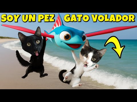 🐱 ¡SOY un PEZ GATO volador… y TODO sale mal! 🐟🌊 I Am Fish Juego Completo