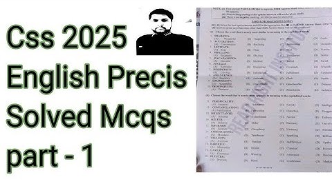 Css 2025 English Precis & Composition Solved Mcqs | Css 2024 Papers #css2025