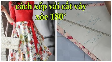 Cách xếp vải để cắt váy tròn xòe 180 độ dễ hiểu |Color FASHION