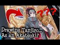 Drawing TANJIRO KAMADO as an Akatsuki? DEMON SLAYER or NARUTO - Anime swap?!
