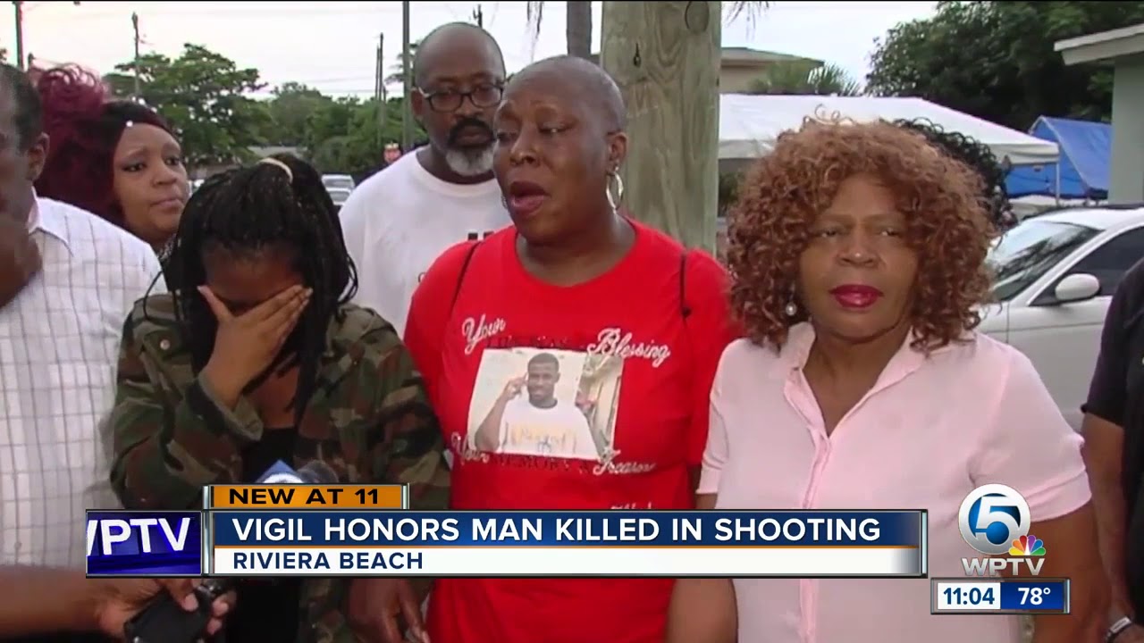 Vigil honors man killed in Riviera Beach shooting - YouTube