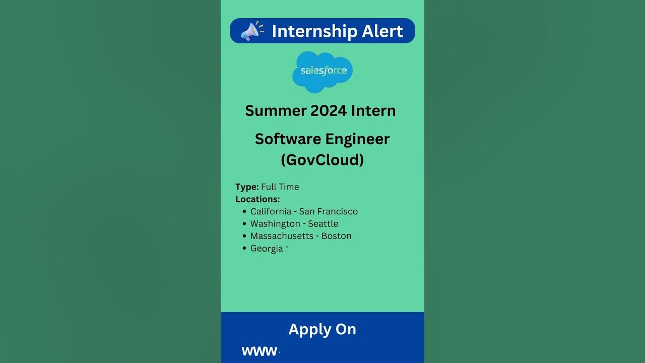 Summer 2024 Intern Software Engineer GovCloud internships YouTube