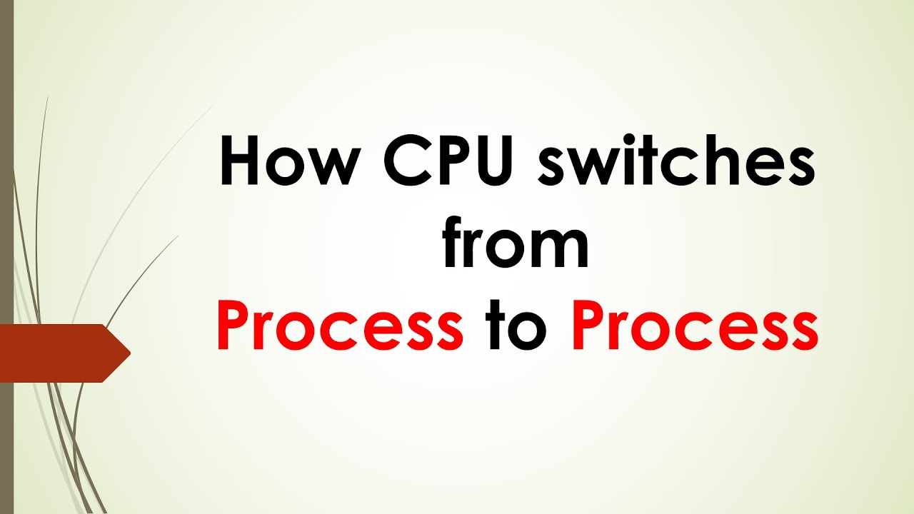How CPU Switch From Process To Process - YouTube