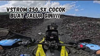 VSTROM 250 SX DISIKSA DIJALUR BLACK LAVA GUNUNG BATUR!!ENDINGNYA BEGINI..