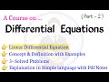 Linear Differential Equations Made Easy | Examples + Practice Questions | Hindi