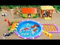 Miniature Cow Farm Cow Barn Satisfying Farm Build | Realistic Barnyard Diorama