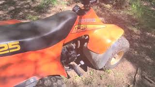 Clutch adjustment on 1984 suzuki LT-125 four wheeler .