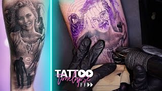 ANGEL PORTRAIT⚡Tattoo Time Lapse by Tattoo Artist Electric Linda