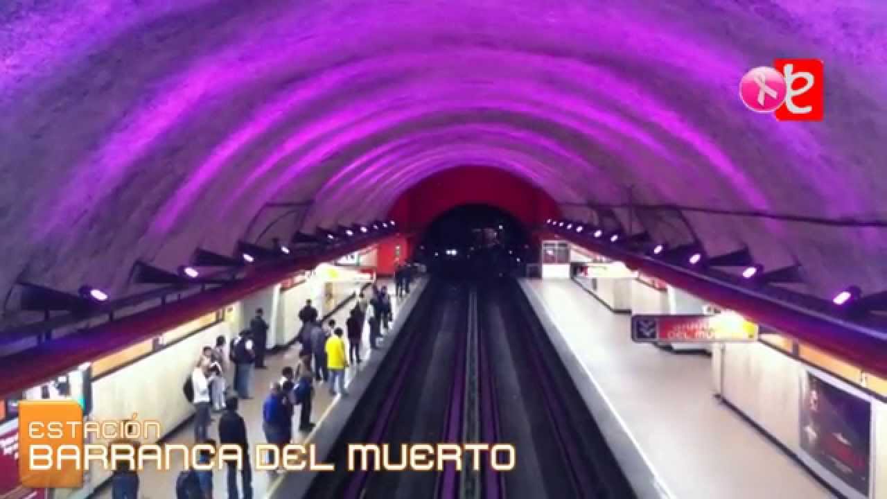 Estación del metro Barranca del Muerto, iluminación rosa. YouTube Estación del metro Barranca del Muerto, iluminación rosa. YouTube