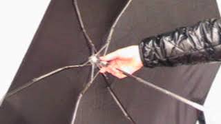how to open and close folding mini compact umbrella