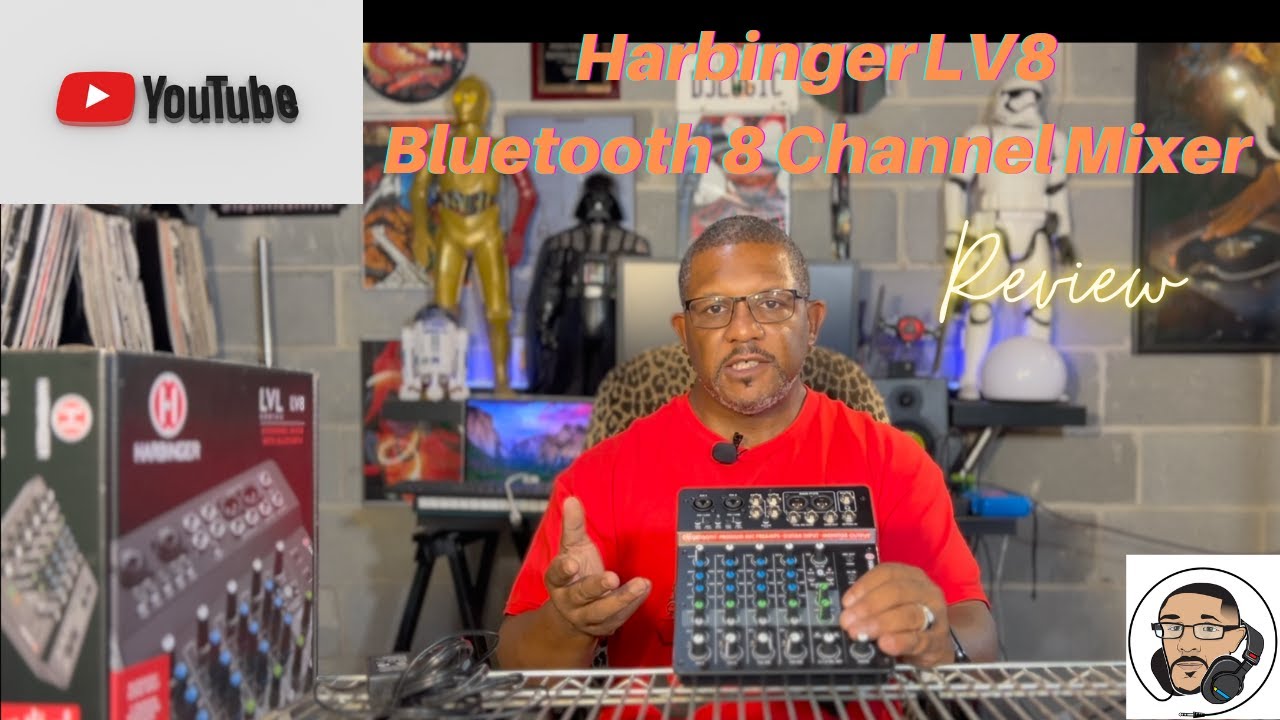 Harbinger LX8 8-Channel Analog Mixer With Bluetooth, FX and USB Audio