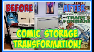 COMIC BOOK STORAGE TRANSFORMATION!  MY FIRST COMIC FILE CABINET