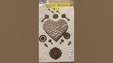 Steampunk Mixed Media Canvas🎨 #mixedmedia #art #steampunkart #wallart